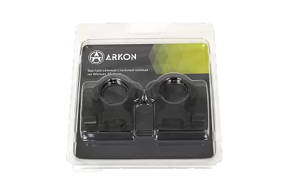 Кольца ARKON 25,4 мм быстросъемные на weaver, стальные, высокие