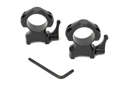 Кольца ARKON 25,4 мм быстросъемные на weaver, стальные, средние